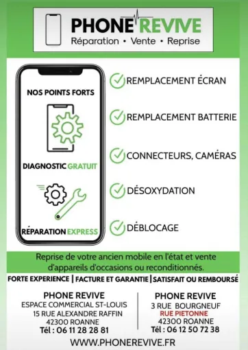 Réparation téléphone Roanne, Roanne, PHONE REVIVE
